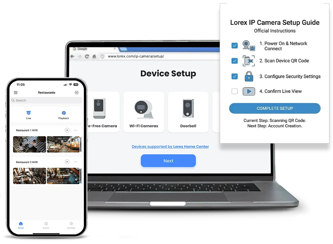 lorex camera setup