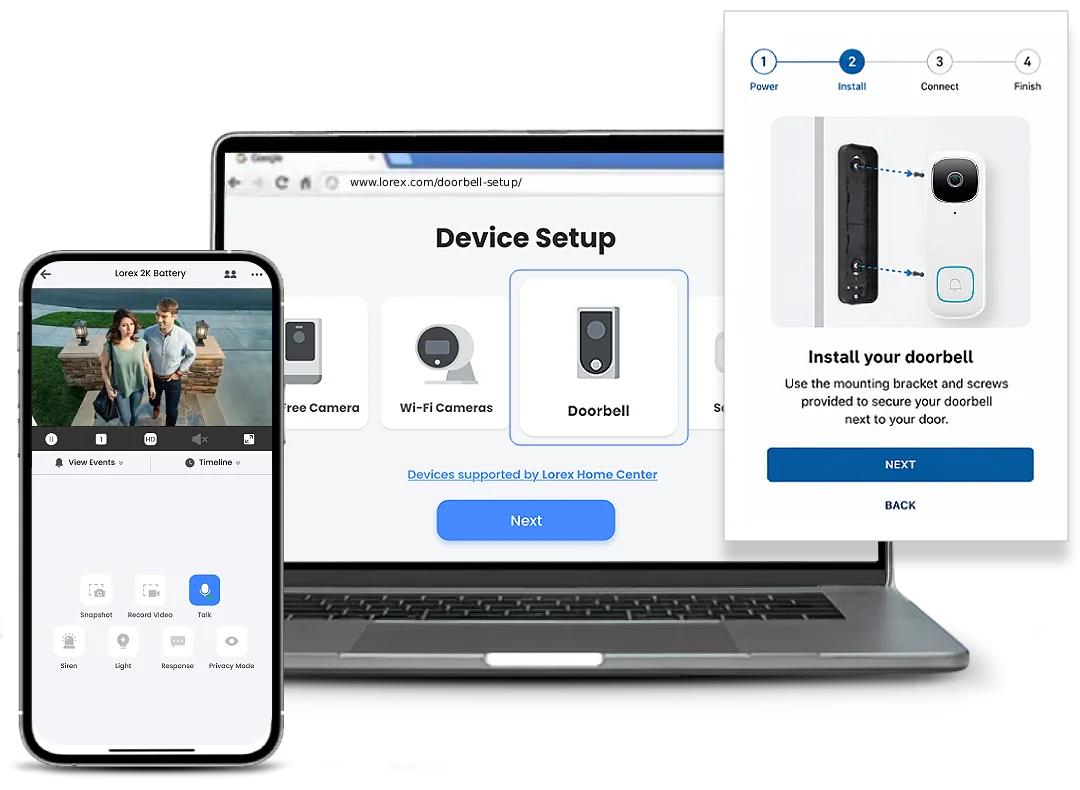 lorex doorbell camera setup